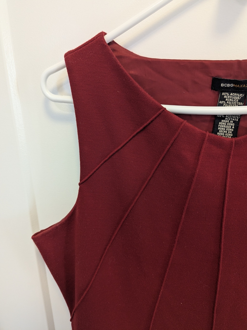 BCBG Max Azria Burgundy Bodycon Dress | Cocktail, Wedding Guest - Picture 4 of 6